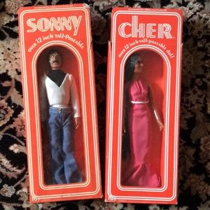 1976 Collectibles Mego Sonny and Cher Figures